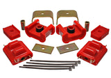 Energy Suspension 73-84 K5 Blazer 4WD Fullsize Red Complete Motor & Trans Mount Set Zinc Finish - 3.1124R