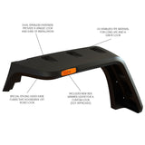 Rugged Ridge Hurricane Flat Fender Flare Kit 07-18 Jeep Wrangler - 11640.10