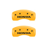 MGP 4 Caliper Covers Engraved F & R Honda Yellow Finish Black Char 2011 Honda Accord Crosstour - 20211SHONYL