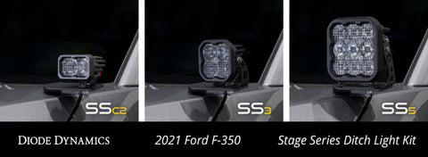 Diode Dynamics 17-22 Ford F250/F350/F450/F550 Super Duty Stage Series Backlit Ditch Light Kit - DD7551P