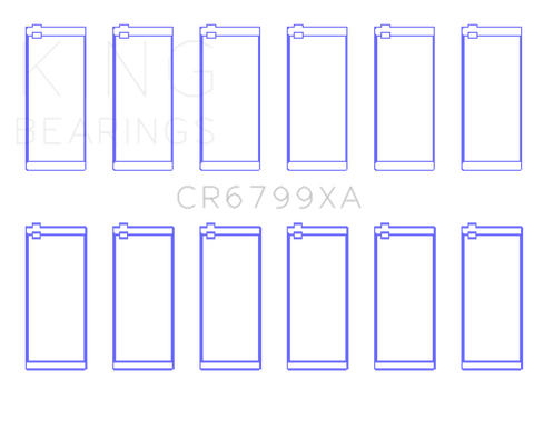 King Engine Bearings Mercedes Benz OM 603 Rod Bearing Set - CR6799XA