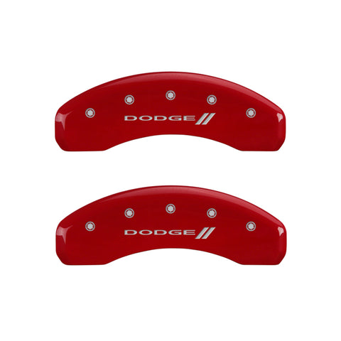 MGP 4 Caliper Covers Engraved Front & Rear With stripes/Dodge Yellow finish black ch - 12200SDD3YL