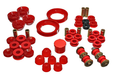 Energy Suspension 90-93 Honda Accord/Odyssey Red Hyper-Flex Master Bushing Set - 16.18108R