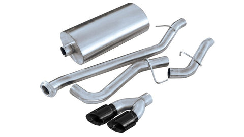 Corsa 02-07 GMC Sierra Reg. Cab/Short Bed 1500 4.8L V8 Black Sport Cat-Back Exhaust - 14261BLK