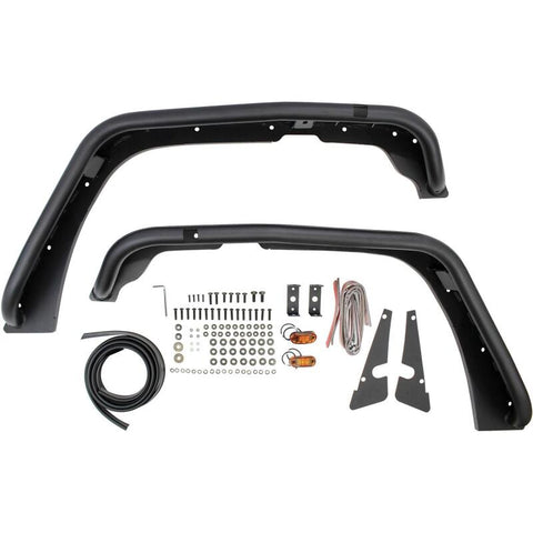Westin/Snyper 07-17 Jeep Wrangler Tube Fenders - Front - Textured Black - 62-1005