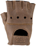 Kuryakyn Leather By River Road Buster Vintage Shorty Gloves Black - Medium - 094461