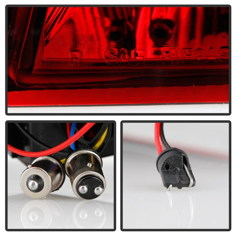 xTune Porsche 911 996 ( Non 4S. Turbo. GT3 ) 99-04 LED Tail Lights Red Clear ALT-ON-P99699-LED-RC - 5013132