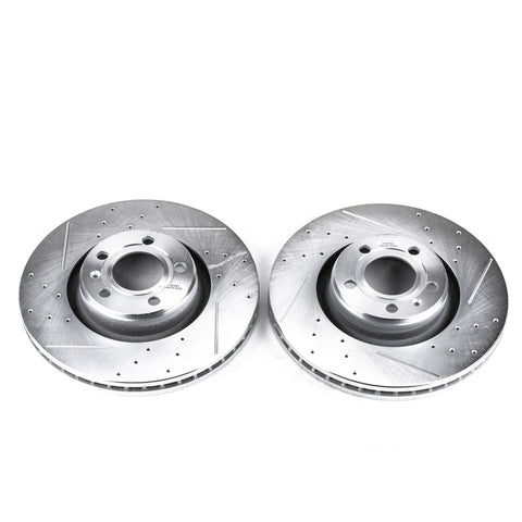 Power Stop 05-11 Audi A6 Front Evolution Drilled & Slotted Rotors - Pair - EBR831XPR