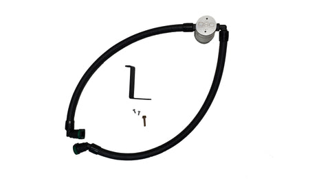 J&L 24-26 Ford Mustang EcoBoost Driver Side Oil Separator 3.0 - Clear Anodized - 3095D-C