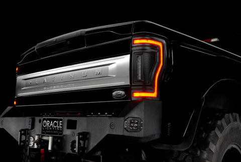 Oracle Lighting 17-22 Ford F-250/350 (Black Series) Flush Mount LED Tail Lights - 5896-504-T