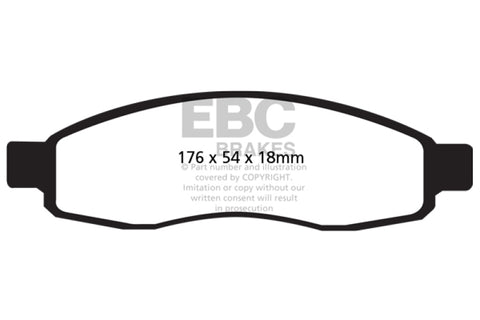 EBC 04-05 Infiniti QX56 5.6 Yellowstuff Front Brake Pads - DP41698R