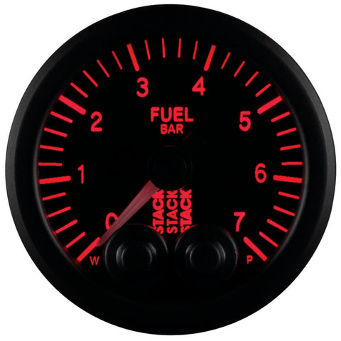 Autometer Stack 52mm 0-7 Bar M10 Male Pro-Control Fuel Pressure Gauge - Black - ST3505