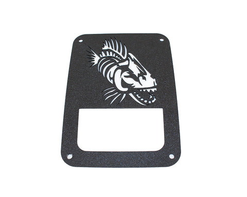 Fishbone Offroad 07-18 Jeep Wrangler JK - Black Textured Powdercoat Tail Light Covers - FB31043