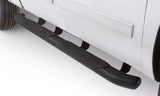 Lund 07-17 Chevy Silverado 1500 Ext. Cab (Excl. 11-17 Diesel Model) 5in. Oval Bent Nerf Bars - Black - 22758068