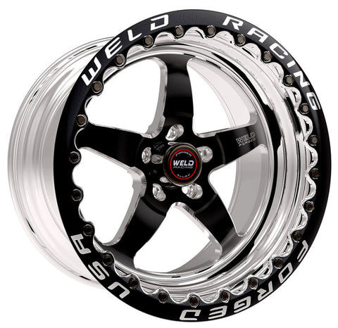 Weld S71 17x9.5 / 5x120mm BP / 6.7in. BS Black Wheel (High Pad) - Black Single Beadlock MT - 71HB7095N67F