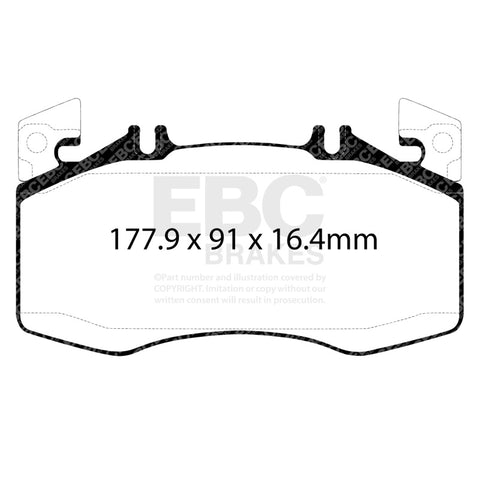 EBC 2020+ Mercedes-Benz CLA45 AMG 2.0T (C118) Yellowstuff Front Brake Pads - DP42424R
