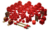 Energy Suspension 92-97 Chevy Suburban 4WD Red Hyper-flex Master Bushing Set - 3.18127R