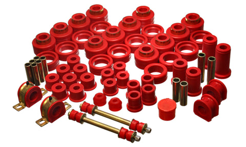 Energy Suspension 92-97 Chevy Suburban 4WD Red Hyper-flex Master Bushing Set - 3.18127R