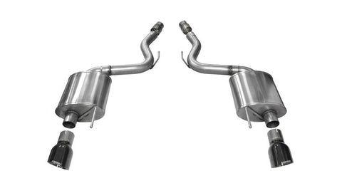 Corsa 2015-2017 Ford Mustang GT 5.0 3in Axle Back Exhaust Black Dual Tips (Touring) - 14329BLK