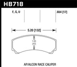 Hawk AP Racing DTC-30 Race Brake Pads - HB718W.654