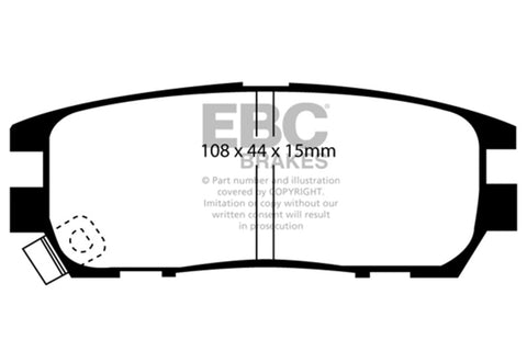 EBC 92-97 Mitsubishi Montero 3.0 Greenstuff Rear Brake Pads - DP6958