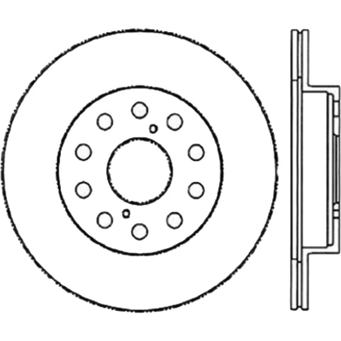StopTech Sport Slotted 91-95 Toyota MR2 Cryo Rear Left Rotor - 126.44072CSL