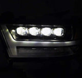 AlphaRex 19-20 Ram 1500HD NOVA LED Proj Headlight Plank Style Matte Blk w/Activ Light/Seq Signal/DRL - 880518