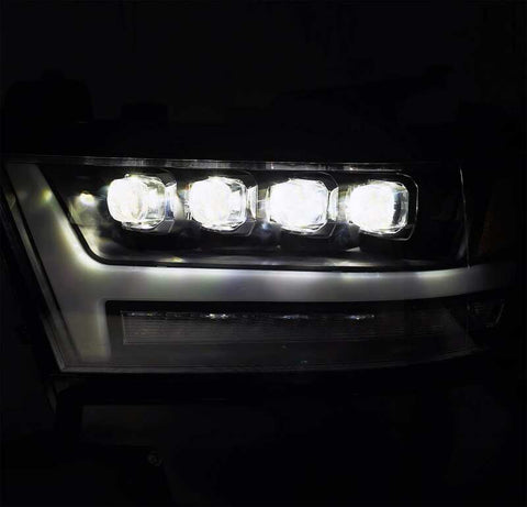 AlphaRex 19-20 Ram 1500HD NOVA LED Proj Headlight Plank Style Matte Blk w/Activ Light/Seq Signal/DRL - 880518