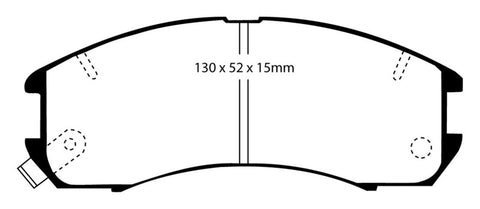 EBC 89-92 Ford Probe 2.2 Redstuff Front Brake Pads - DP3705C