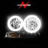 ANZO 1997-2004 Dodge Dakota Crystal Headlights Black 1pc - 111085
