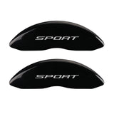 MGP 4 Caliper Covers Engraved Front & Rear No Bolts/Sport 2015 Black finish silver ch - 10241SSP2BK