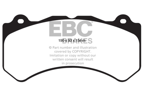 EBC 15+ Cadillac CTS 3.6 Twin Turbo Ultimax2 Front Brake Pads - UD1405