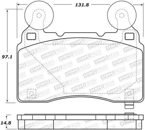 StopTech Performance 14-19 Cadillac CTS Front Brake Pads - 309.14741