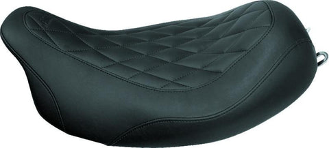Mustang 08-21 Harley Electra Glide Std,Rd Glide,Rd King,Str Glide Solo Seat Diamond Stitch - Brown - 76694