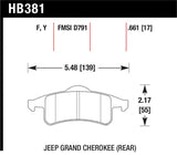 Hawk 99-04 Jeep Grand Cherokee LTS Street Rear Brake Pads - HB381Y.661