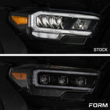 Form Lighting 2016-2023 Toyota Tacoma LED Projector Headlights with Selectable DRL Chrome (Pair) - FL0112