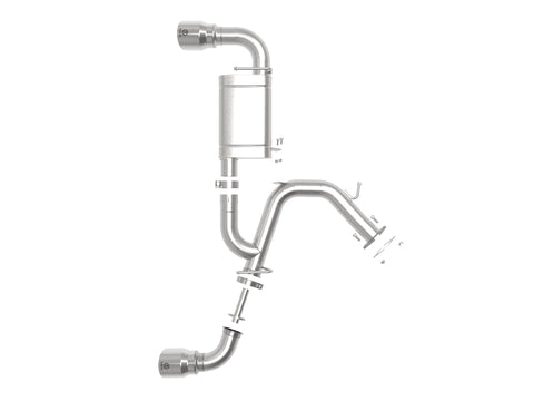aFe Takeda Exhaust Axle-Back 19-20 Hyundai Veloster N 304SS Polished Dual Tips Exhaust - 49-37009-P