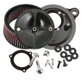 S&S Cycle 2008+ BT w/ S&S 66mm Throttle Body Stealth Air Cleaner Kit w/o Cover - 170-0165