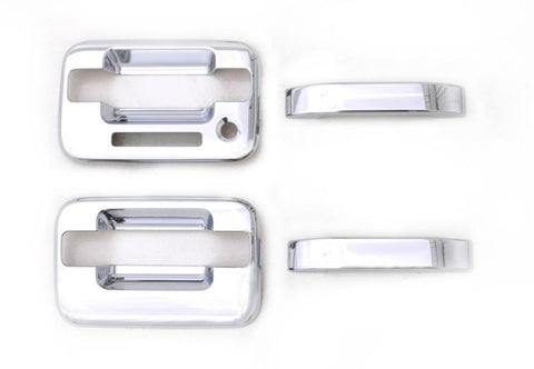 AVS 04-14 Ford F-150 (2 Door w/Keypad) Door Handle Covers (2 Door) 4pc Set - Chrome - 685201
