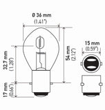 Hella Bulb 6235 12V 35/35W Ba20D B11 S2 Sb - 6235SB