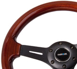 NRG Classic Wood Grain Steering Wheel (330mm) Wood Grain w/Matte Black 3-Spoke Center - ST-015-1BK