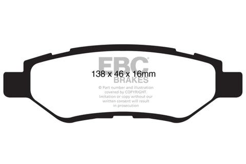 EBC 09-15 Chevrolet Camaro 3.6L Bluestuff Rear Brake Pads - DP51829NDX