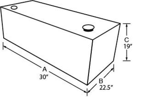 Tradesman Aluminum Rectangular Liquid Storage Tank (55 Gallon Capacity) - Black - 73155