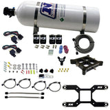 Nitrous Express 4150 Dual Stage Billet Crossbar Nitrous Kit (50-300 & 100-500HP) w/15lb Bottle - 66042-15
