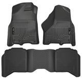 Husky Liners 2012 Dodge Ram 1500/2500 Crew Cab WeatherBeater Combo Black Floor Liners - 99001