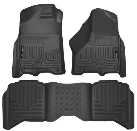 Husky Liners 2012 Dodge Ram 1500/2500 Crew Cab WeatherBeater Combo Black Floor Liners - 99001
