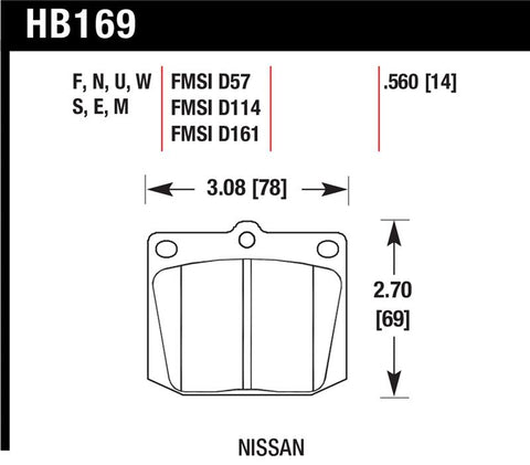 Hawk HPS Street Brake Pads - HB169F.560