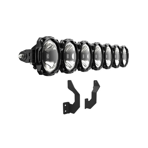 KC HiLiTES 2017+ Ford Super Duty Gravity LED Pro6 7-Light Bar Kit - Front Bumper - 91346