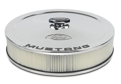 Ford Racing Air Cleaner Kit - Chrome w/Mustang Emblem - 302-361