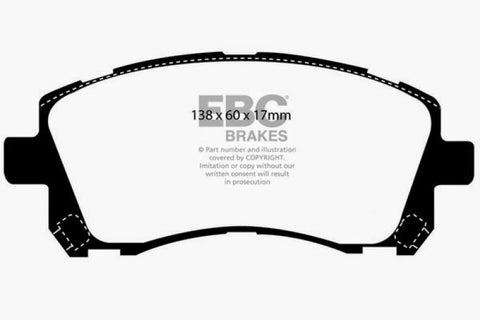 EBC 98-02 Subaru Forester 2.5 Ultimax2 Front Brake Pads - UD721